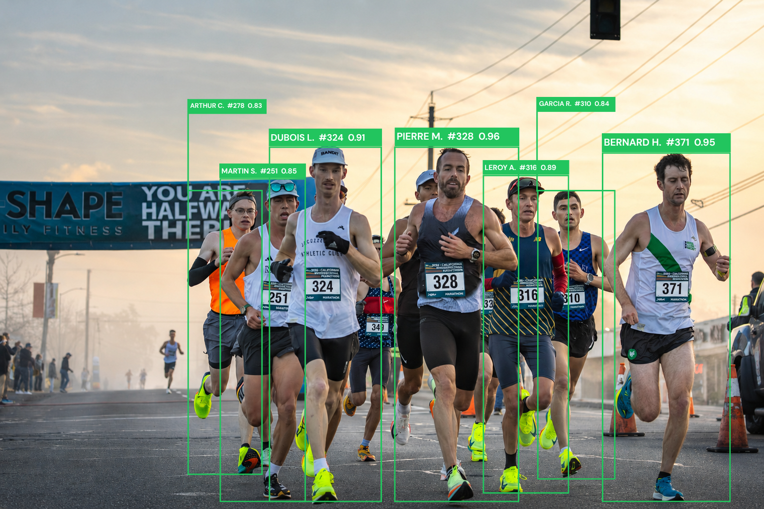 Spixer identifie les coureurs